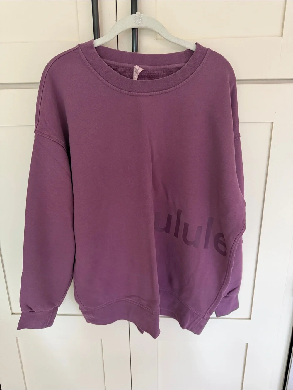 Lululemon Perfectly Oversized Crew Graphic in Vintage Plum